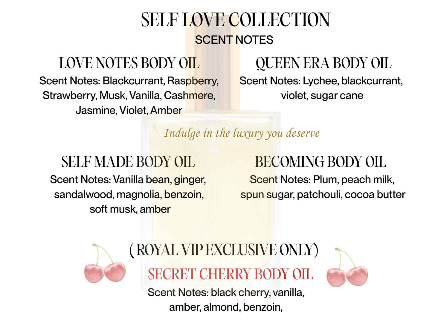 The Self Love Collection Exclusive Bundle Set + complimentary Secret Cherry 3.4 oz